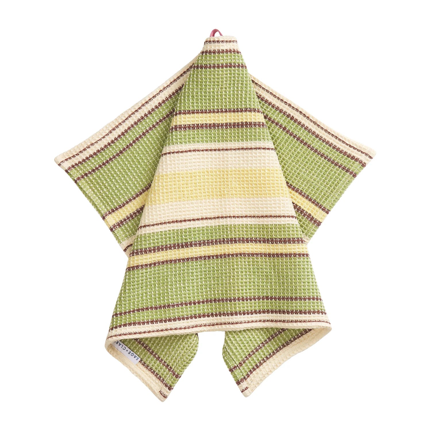 SAGE & CLARE ISHANI STRIPE TEA TOWEL: PALM