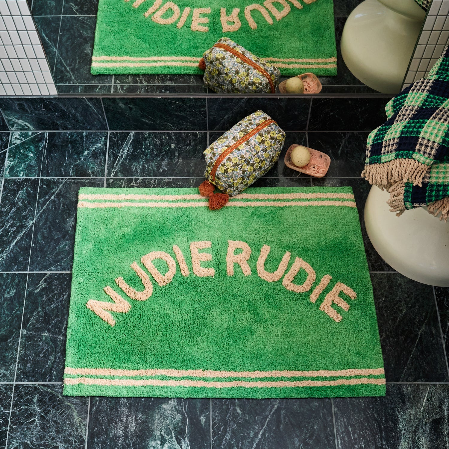 SAGE & CLARE ELBA NUDIE BATH MAT: APPLE