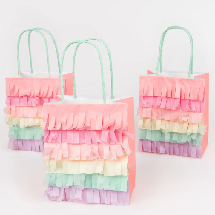 MERI MERI MEADOW UNICORNS FRINGE PARTY BAGS 8PC