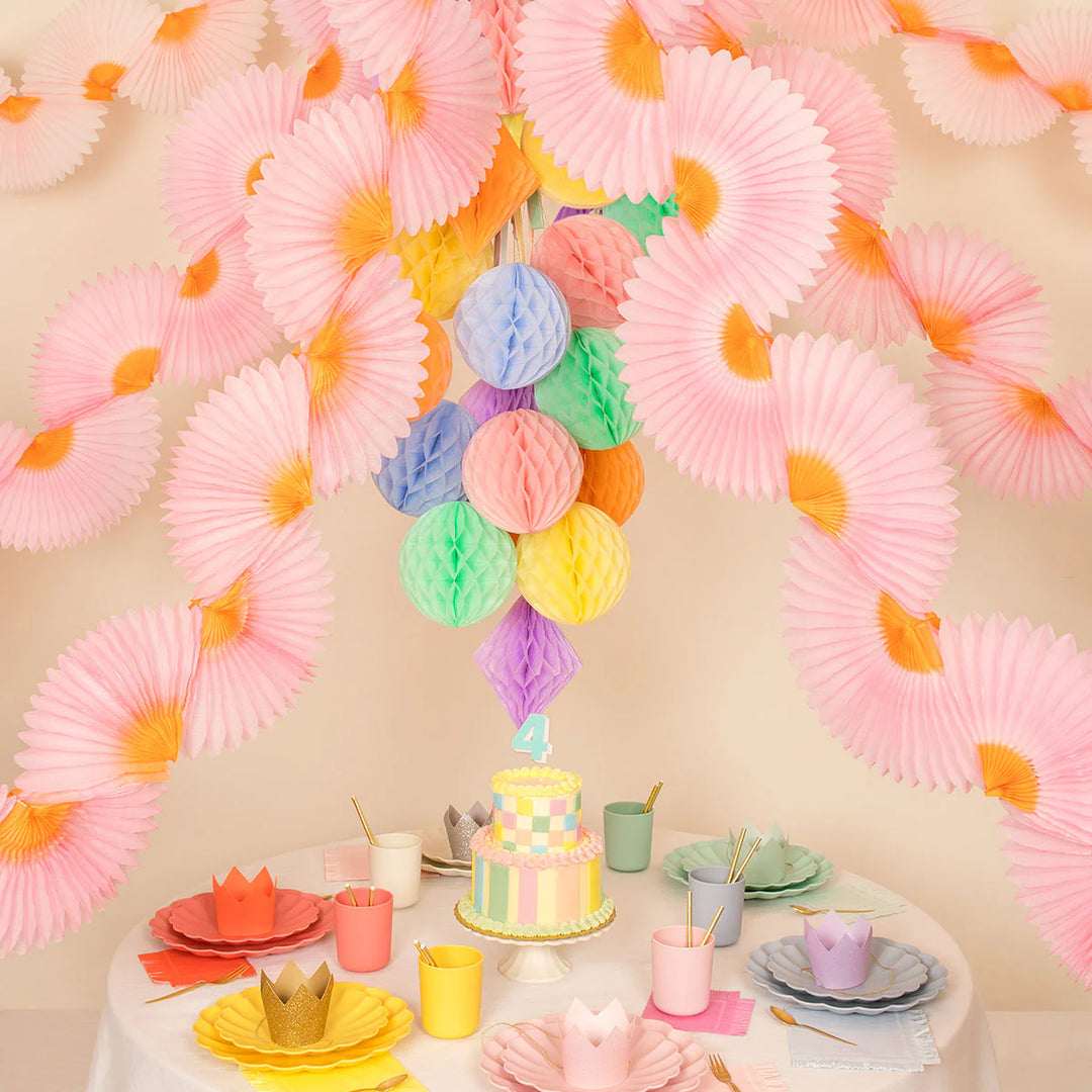 MERI MERI PINK HONEYCOMB FAN GARLAND