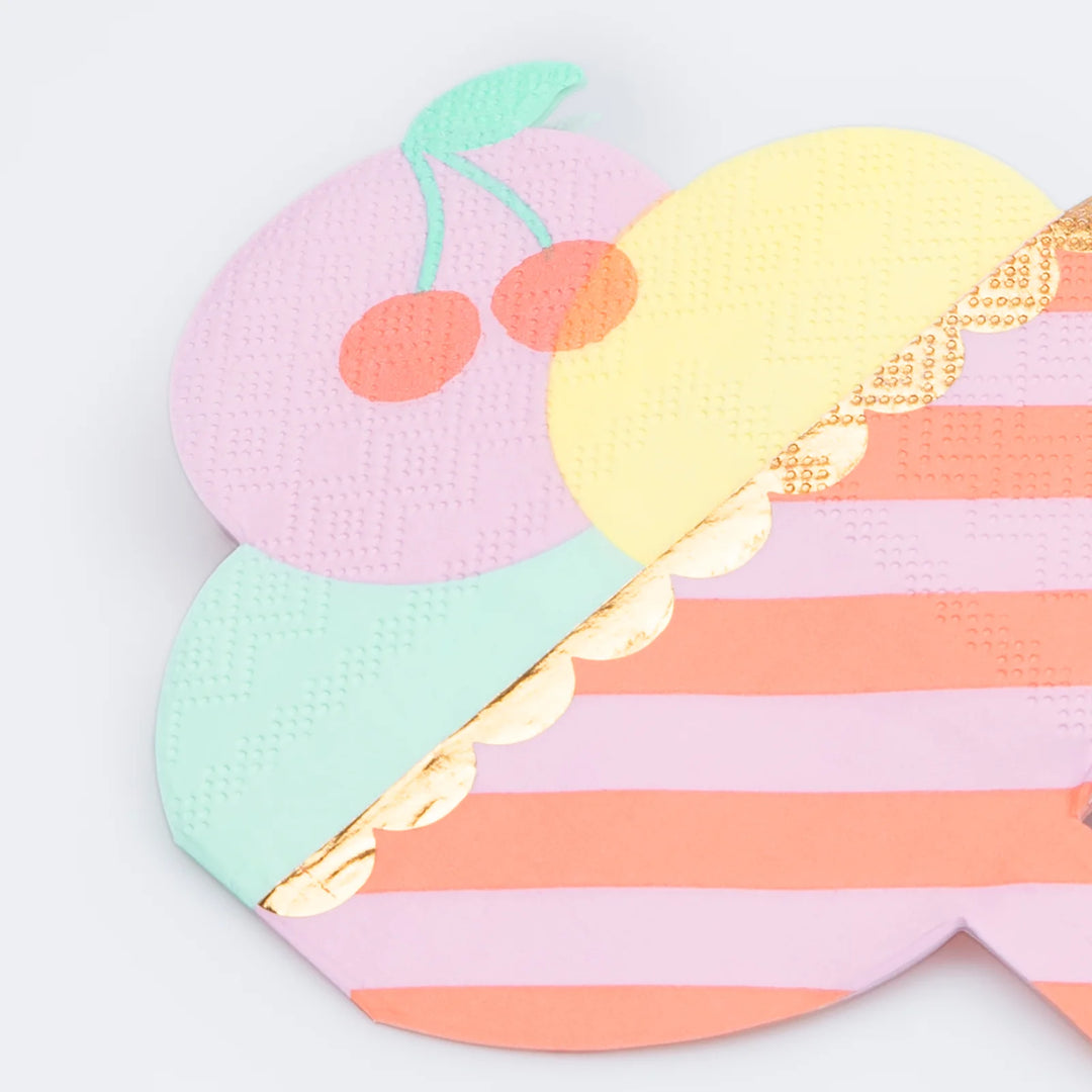 MERI MERI ICE CREAM SUNDAE NAPKINS 16PC