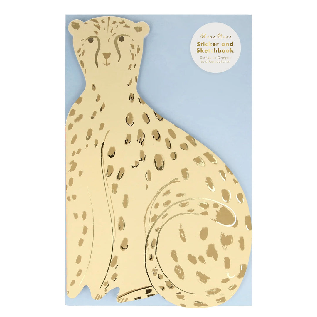 MERI MERI CHEETAH STICKER &amp; SKETCH BOOK