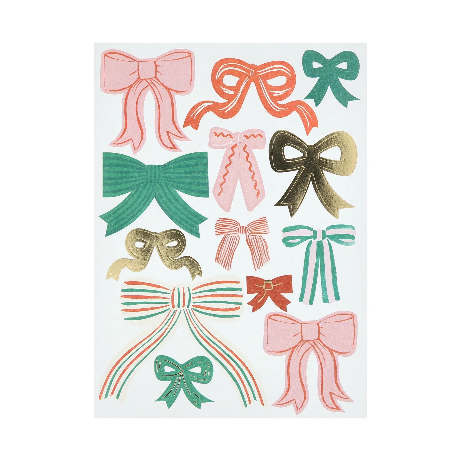 MERI MERI BOW STICKERS 10PC
