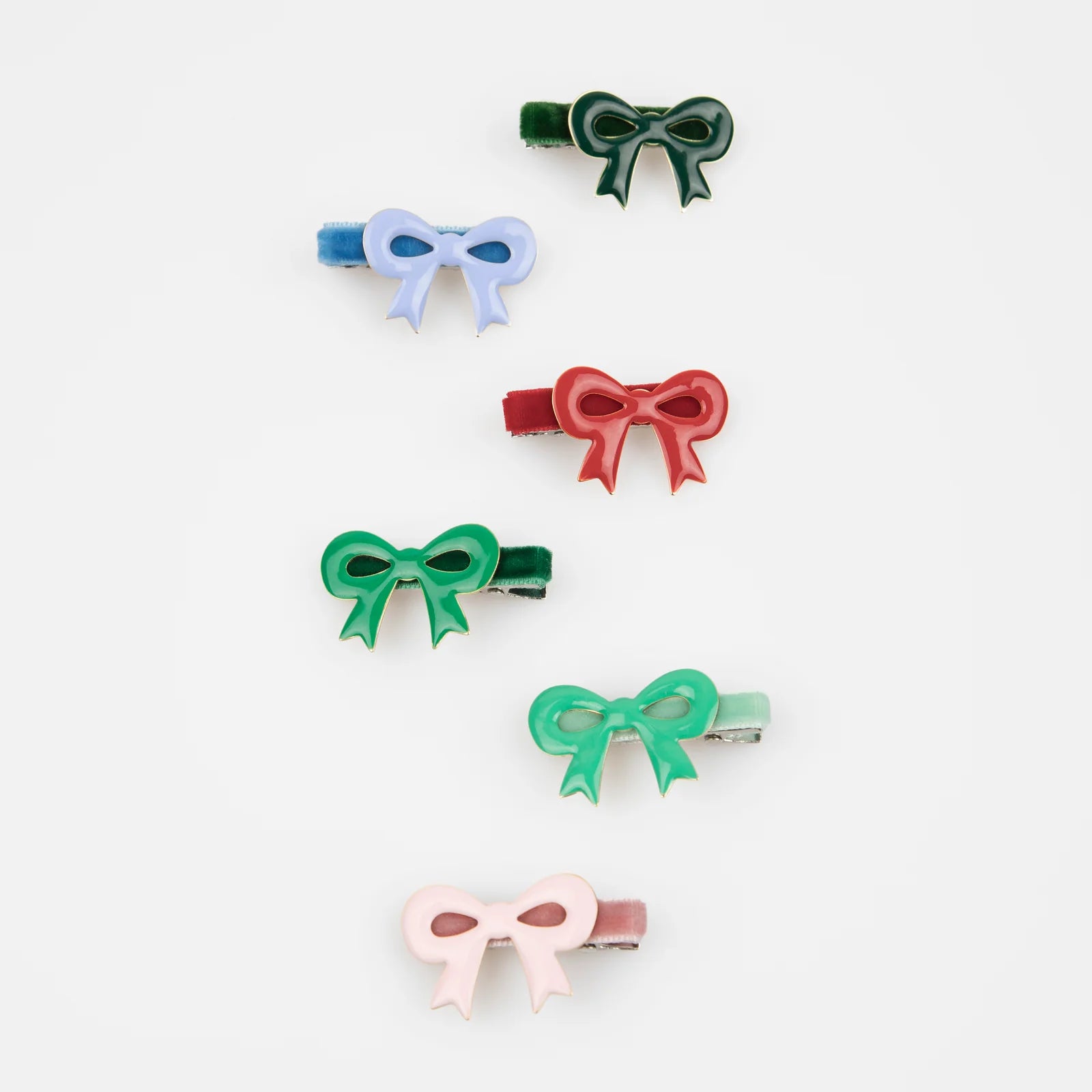 MERI MERI ENAMEL BOW HAIR CLIPS