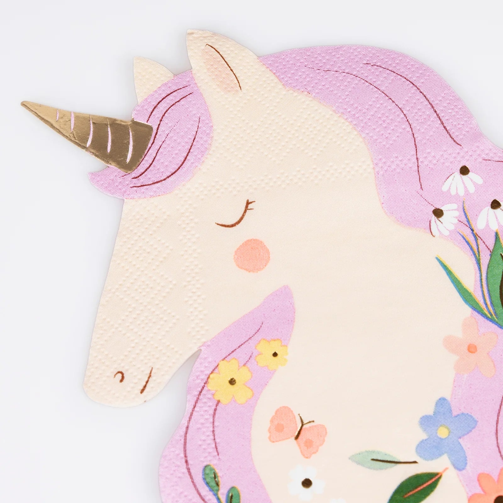 MERI MERI MEADOW UNICORNS SHAPED NAPKINS 16PC