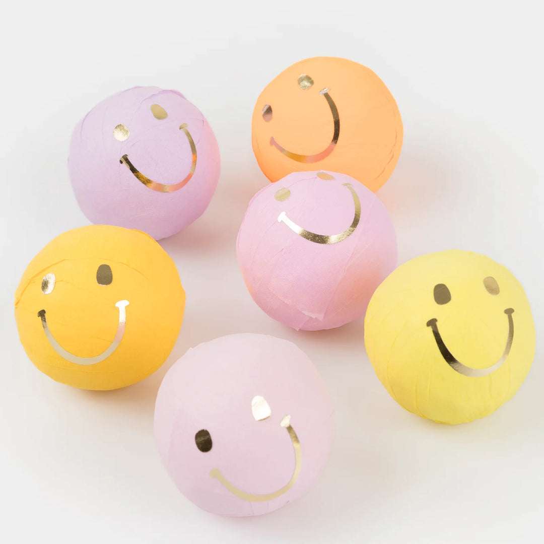 MERI MERI HAPPY FACE ICONS SURPRISE BALLS 6PC