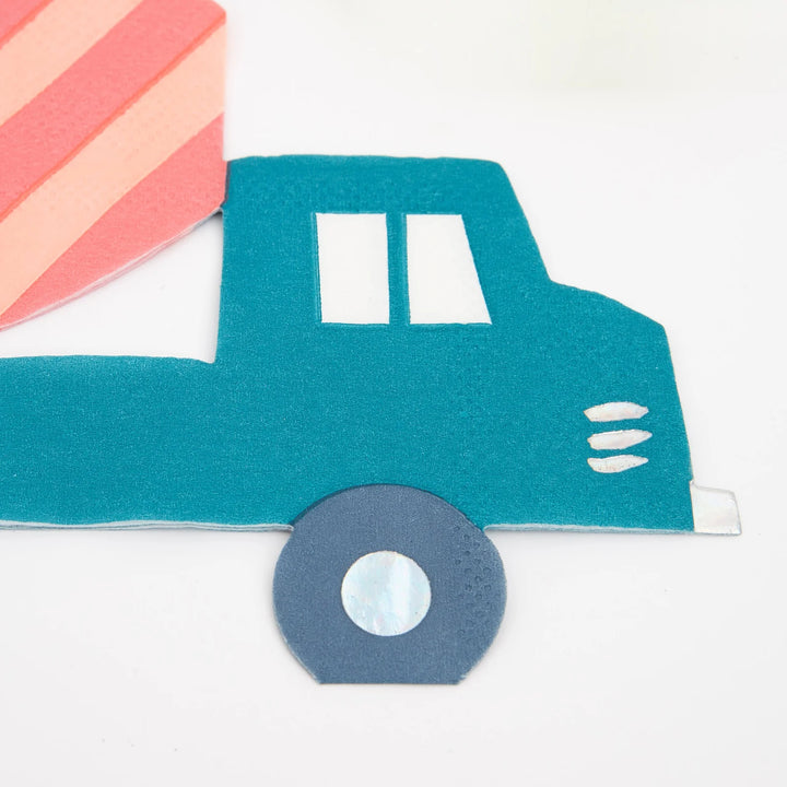 MERI MERI CONSTRUCTION NAPKINS 16PC