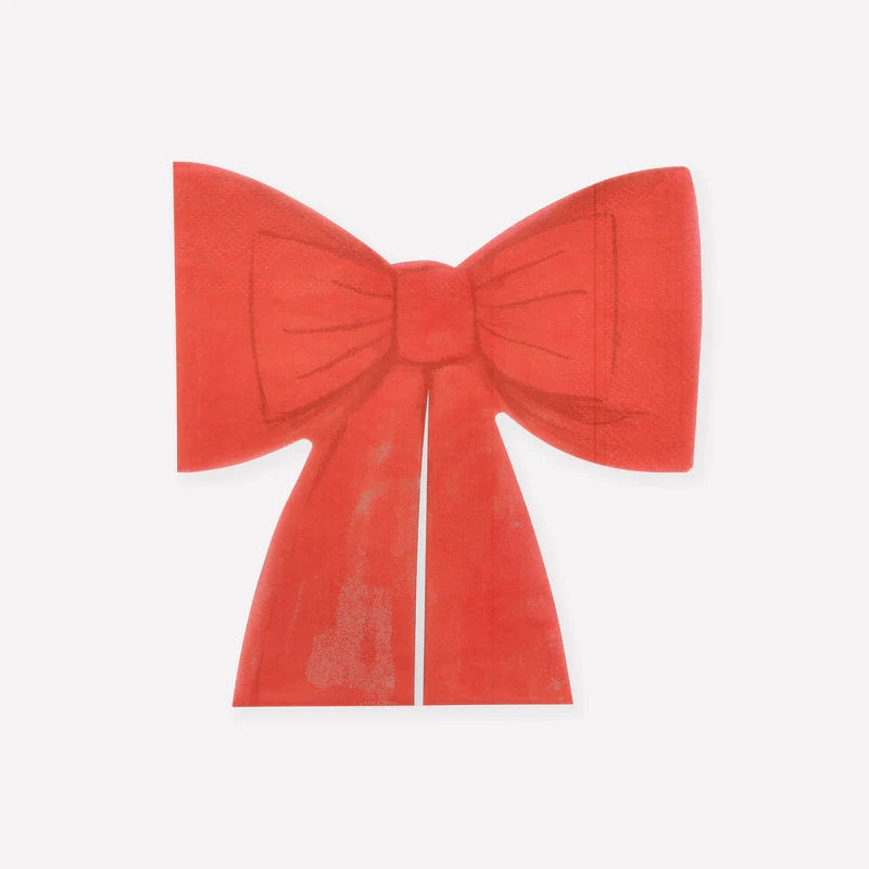 MERI MERI RED BOW NAPKINS 16PC