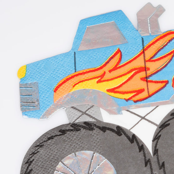 MERI MERI MONSTER TRUCK NAPKINS 16PC