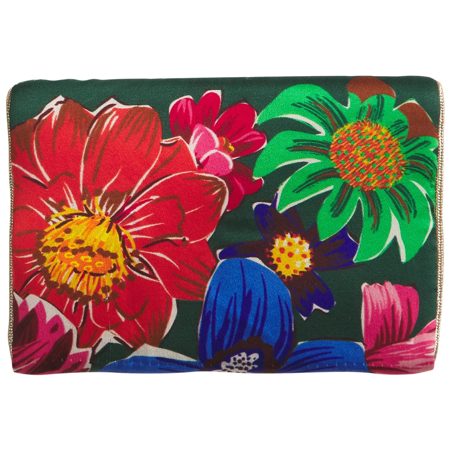 SAGE & CLARE INES SILK POUCH: VERDANT