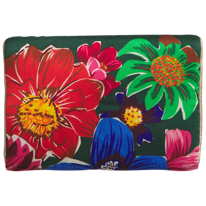 SAGE &amp; CLARE INES SILK POUCH: VERDANT