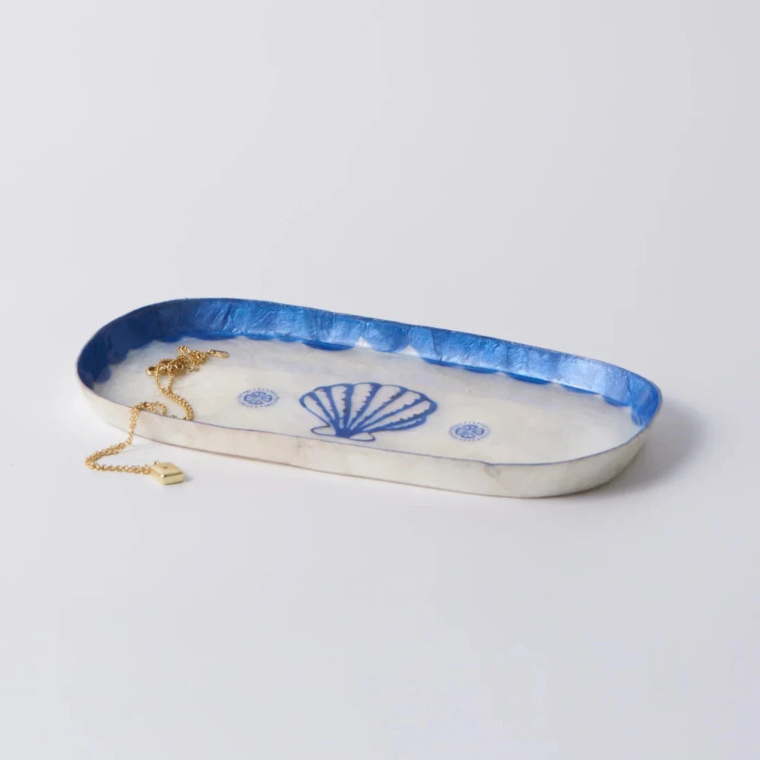 J&CO ATLANTIC SHELL TRAY: BLUE