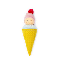 NANCHEN NATUR RATTLE DOLL: ICECREAM / CHERRY