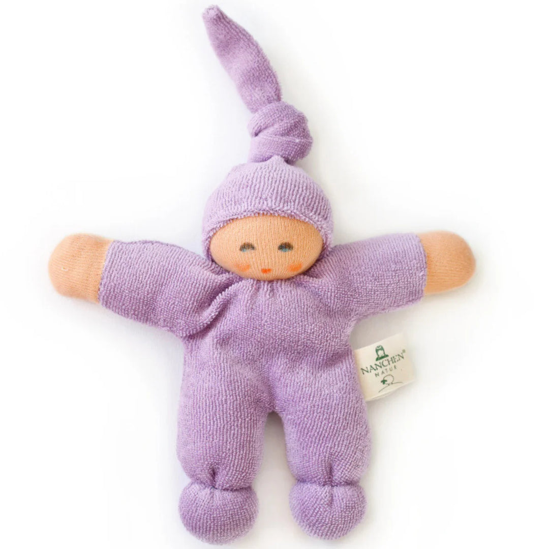 Nanchen Natur Pimpel Doll Lilac - organic waldorf baby doll