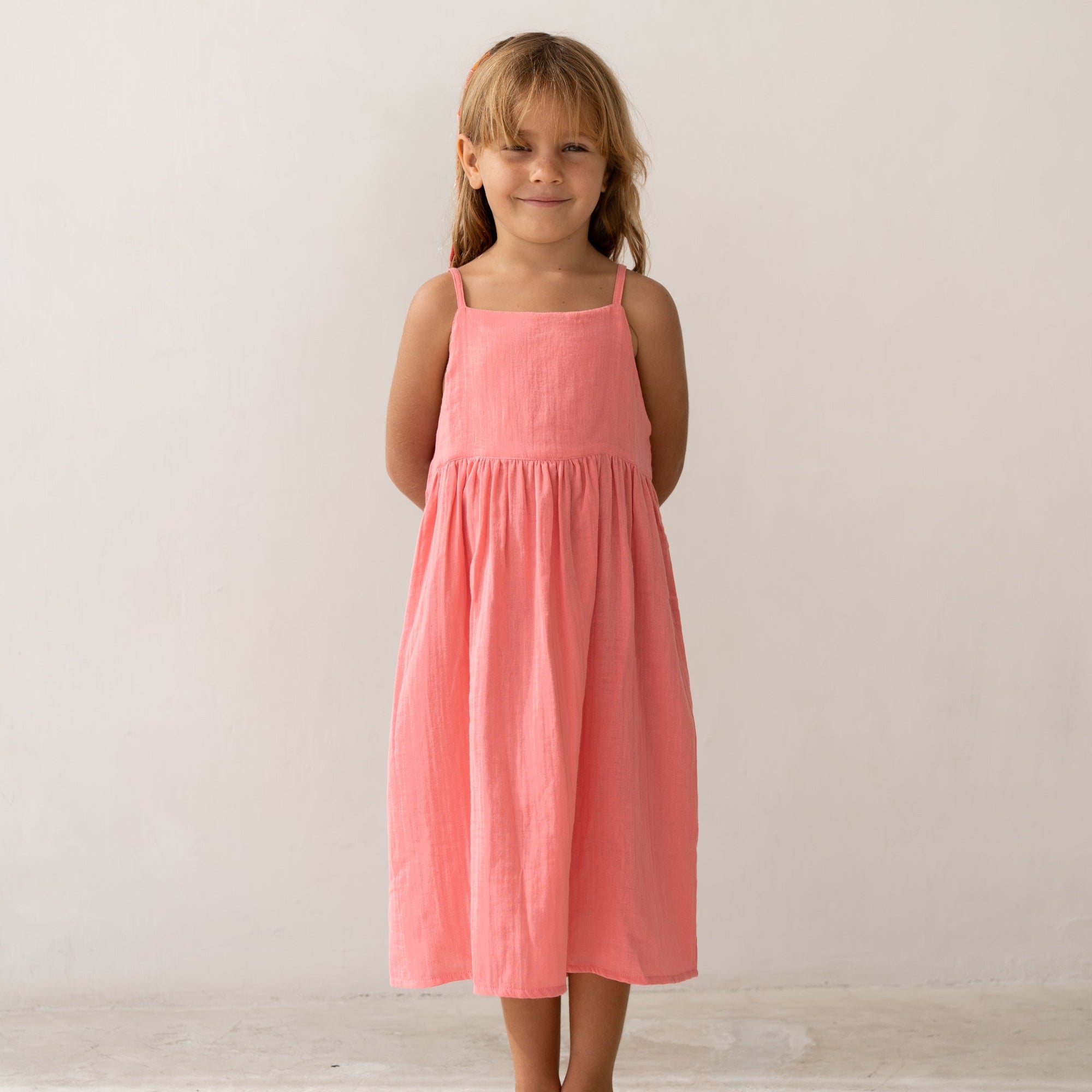 ILLOURA THE LABEL FIELD DRESS: HIBISCUS