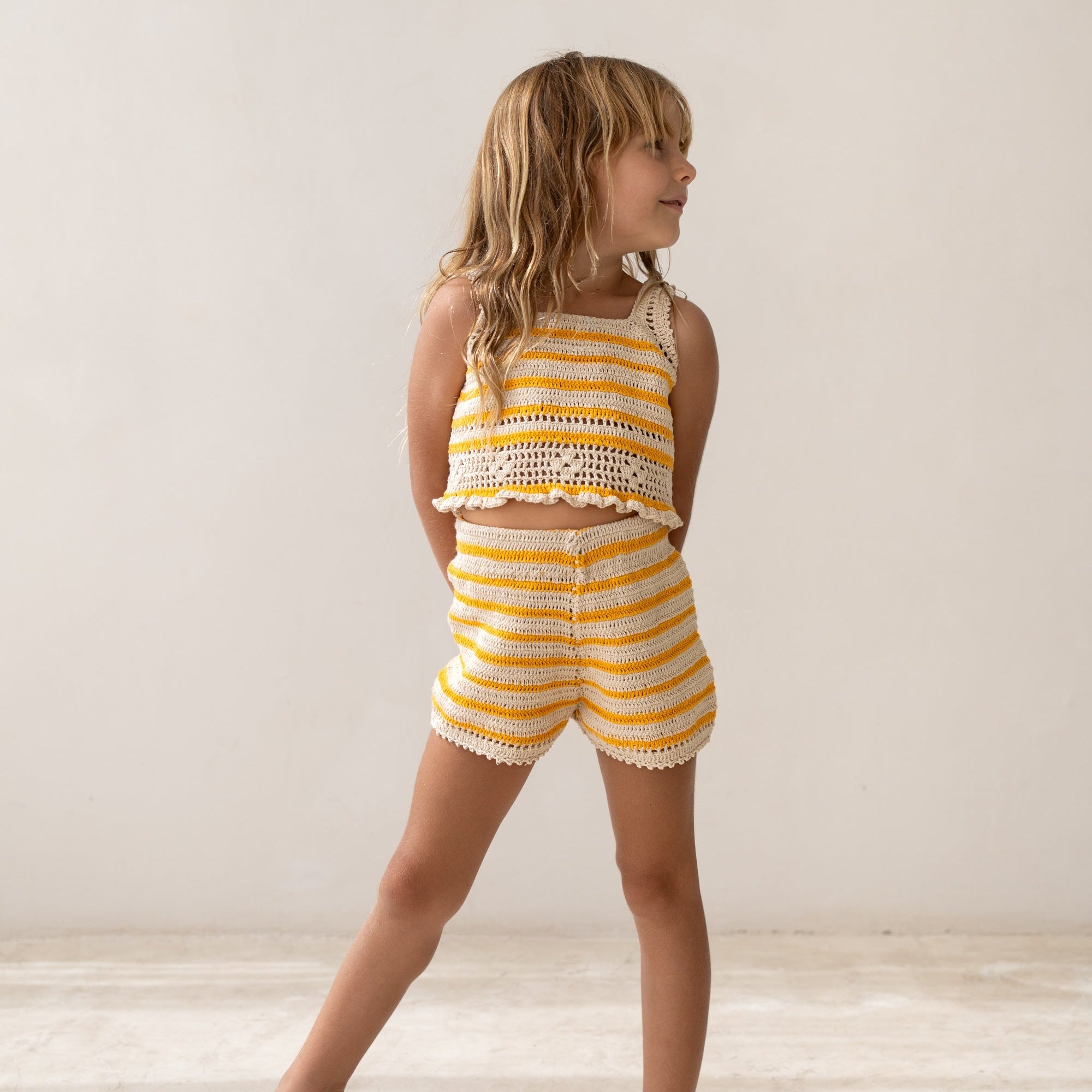 ILLOURA CROCHET TOP: MANGO STRIPE