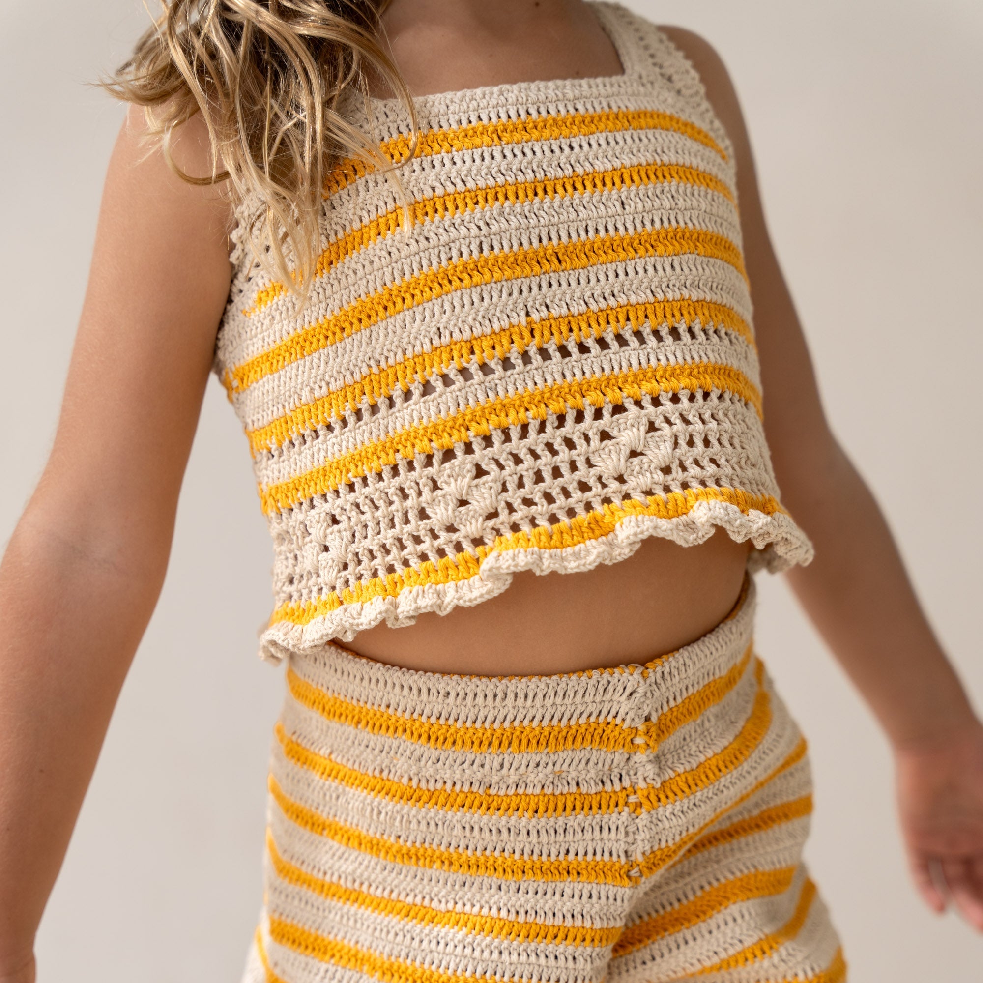 ILLOURA CROCHET TOP: MANGO STRIPE