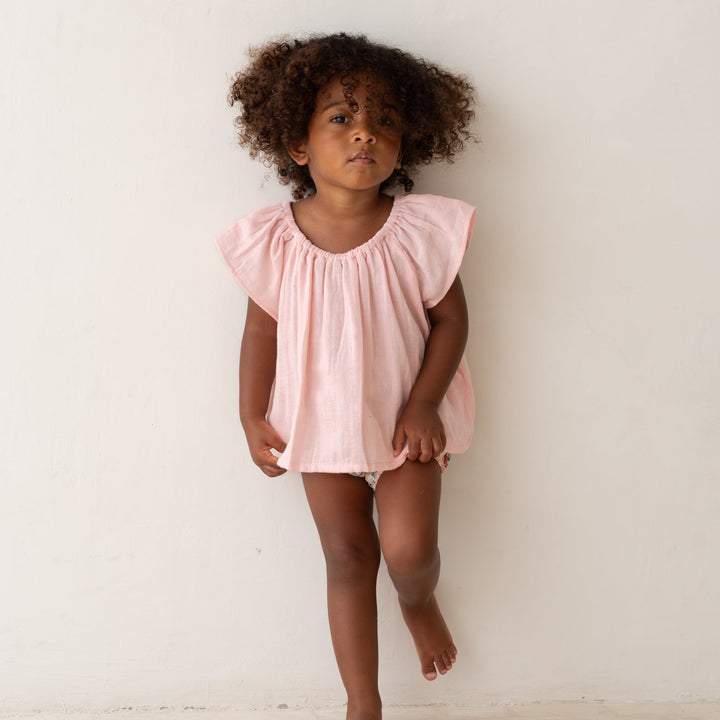 ILLOURA THE LABEL FREYA BLOUSE: PEONY