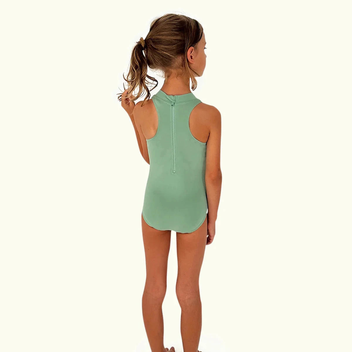 THE SET THE HIGH NECK SWIMSUIT: MINT