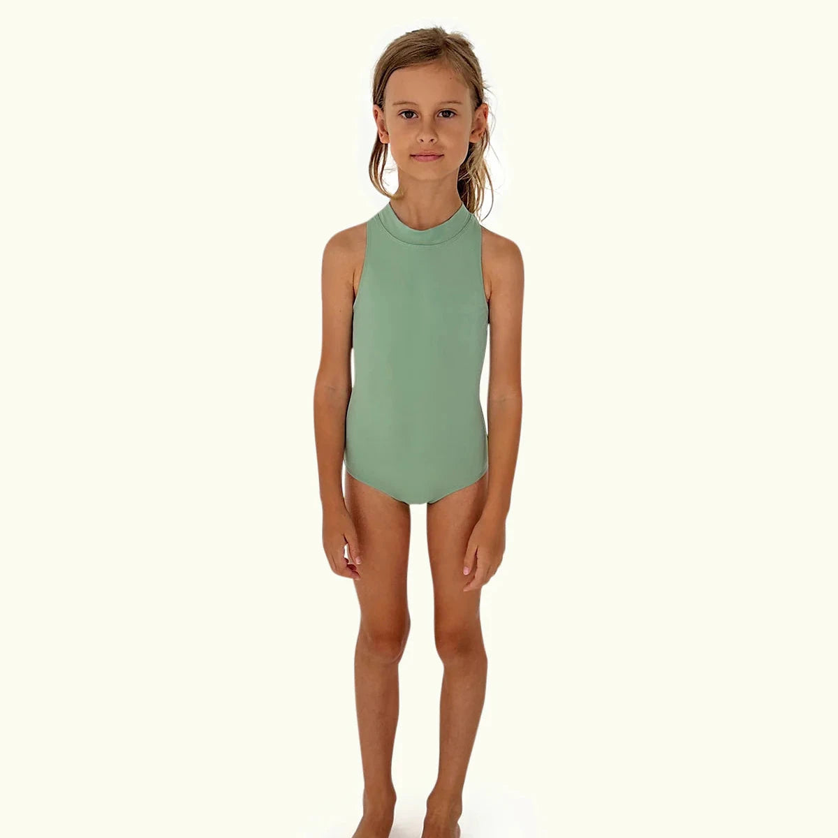 THE SET THE HIGH NECK SWIMSUIT: MINT