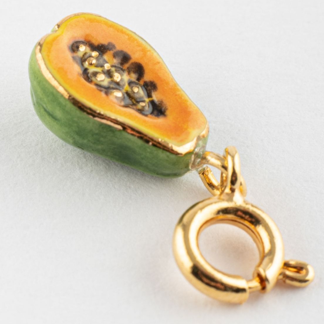 NACH PAPAYA PORCELAIN CHARM