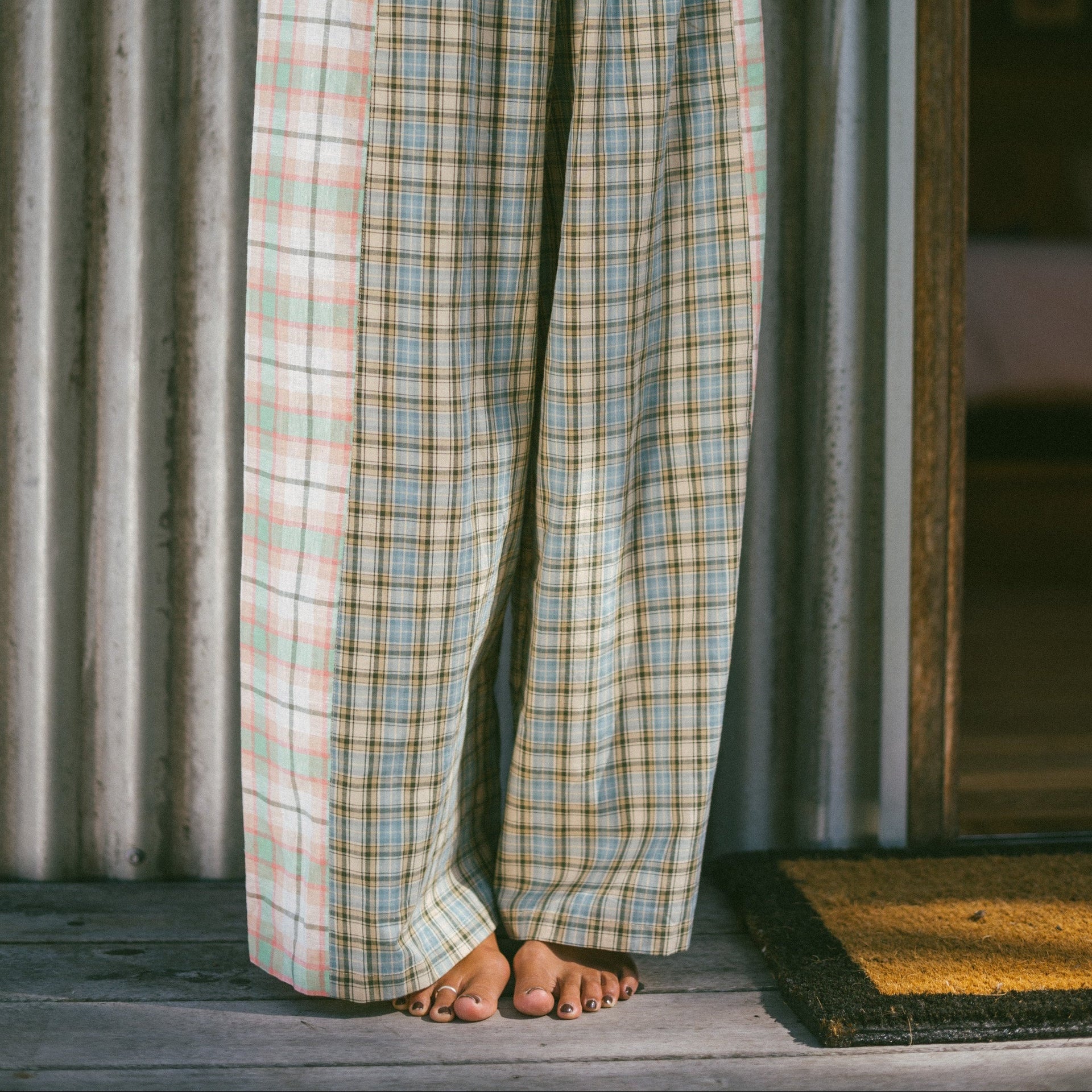 ATMOSEA PATCHWORK PANTS: COTTAGE PLAID