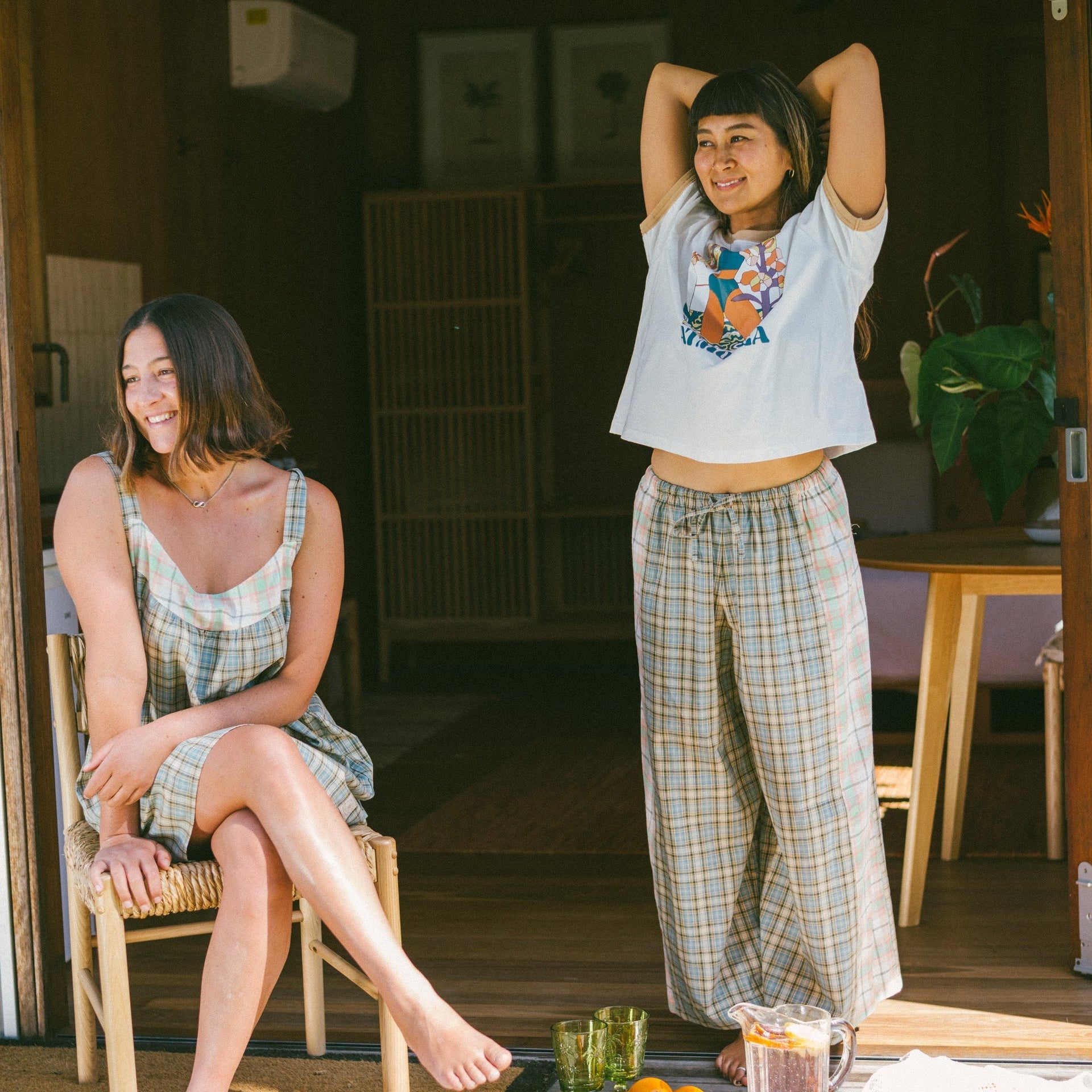 ATMOSEA PATCHWORK PANTS: COTTAGE PLAID