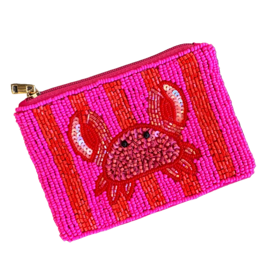 PINCHY CRAB BEADED COIN PURSE