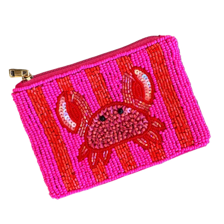 PINCHY CRAB BEADED COIN PURSE