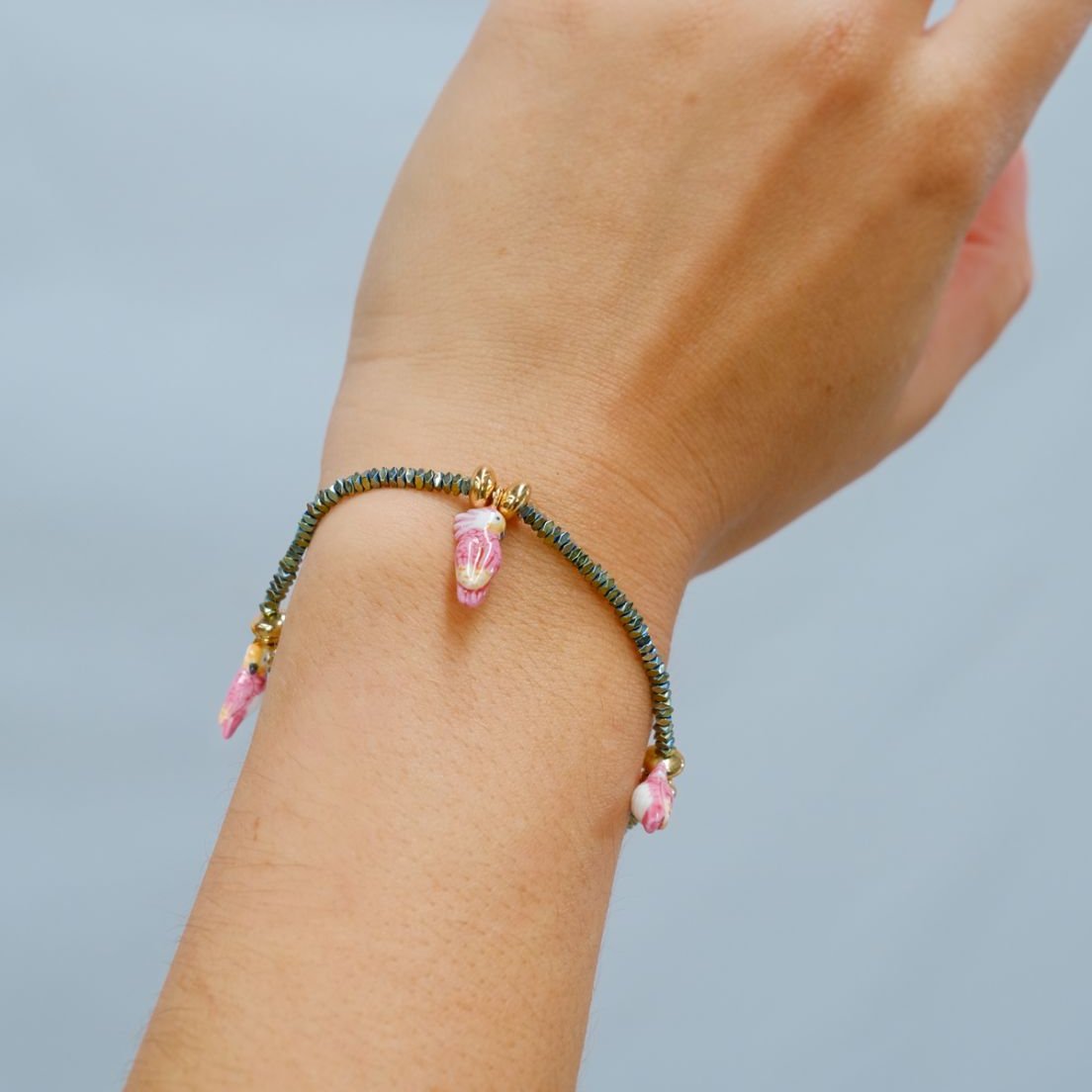 NACH PINK COCKATOO BEAD BRACELET