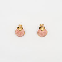 NACH PINK/GOLD SHELL STUD EARRING