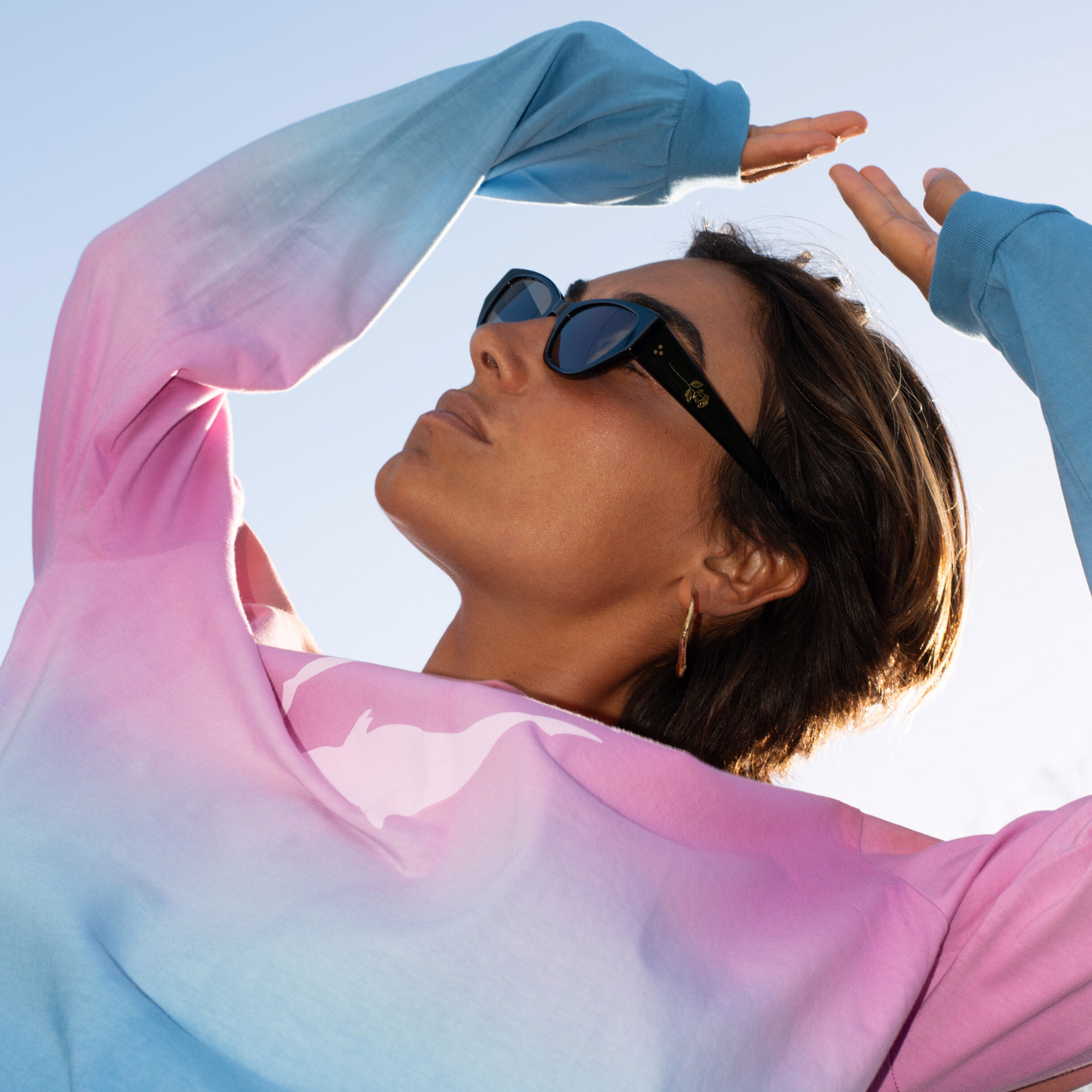 PATCHS STUDIO PINK DOLPHIN LONG SLEEVE TEE