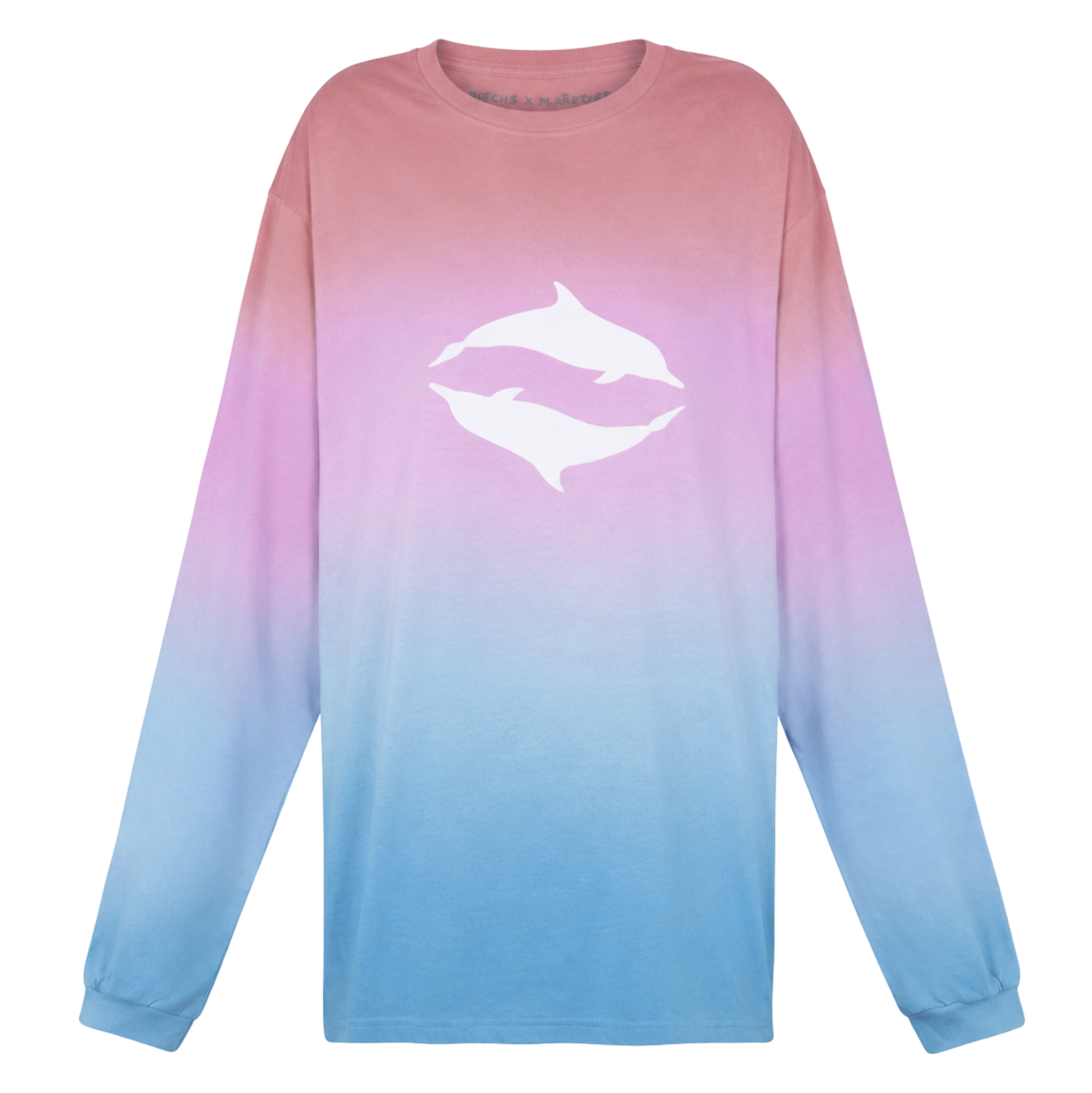 PATCHS STUDIO PINK DOLPHIN LONG SLEEVE TEE