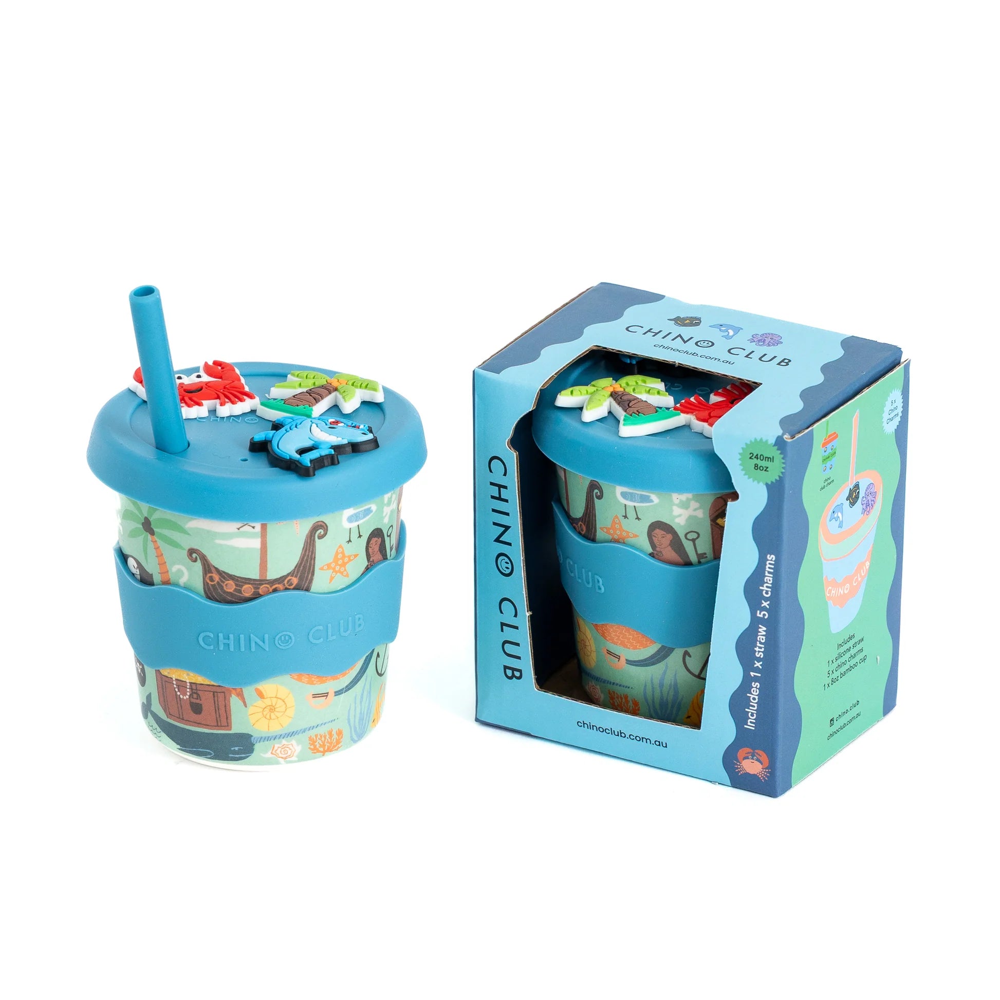 CHINO CLUB KIDS CHARM KEEP CUP: PIRATE/8OZ
