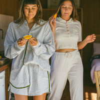 ATMOSEA SHORT: GREEN STRIPE VELVET