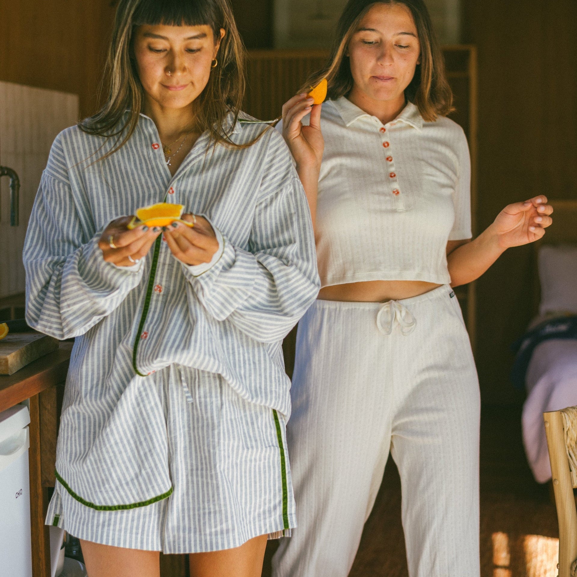 ATMOSEA SHORT: GREEN STRIPE VELVET