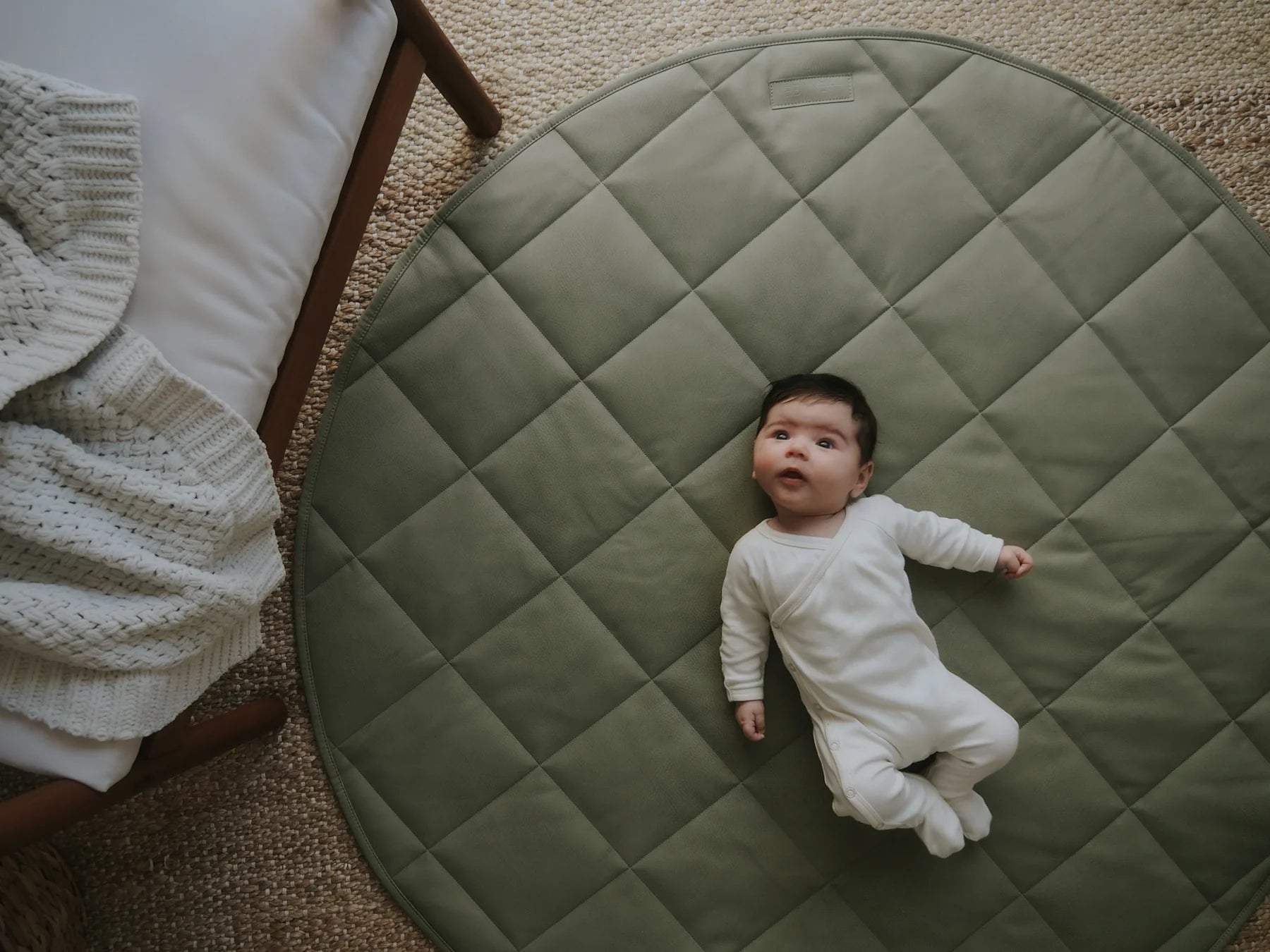 HENLEE QUILTED PLAY MAT: SAGE