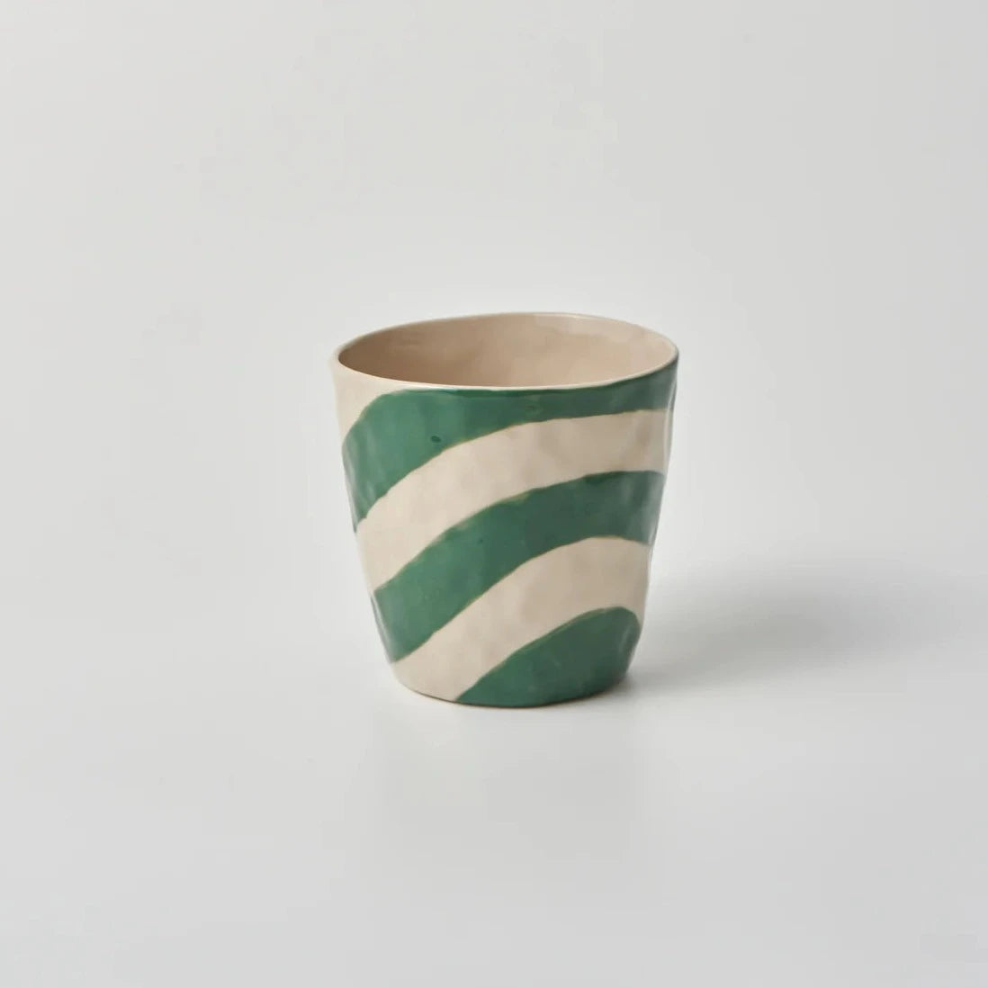 J&CO CABANA STRIPE TUMBLER: GREEN