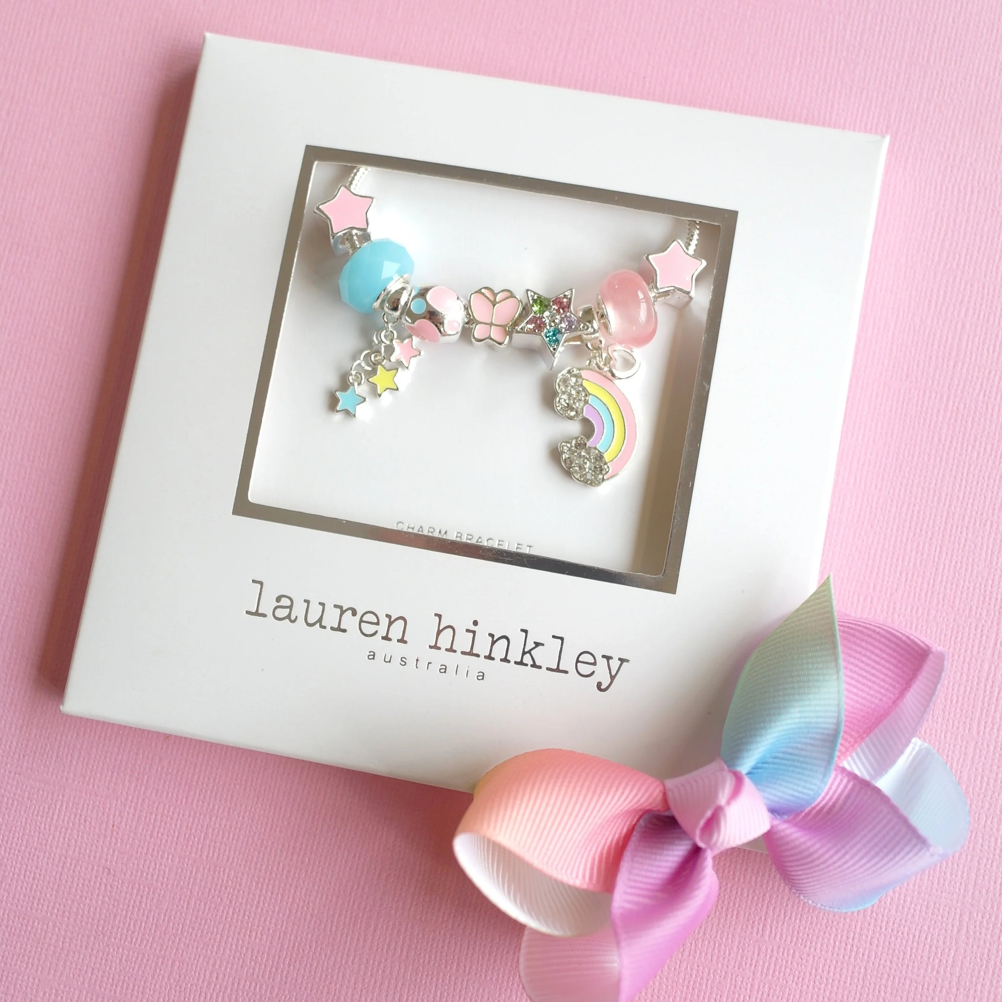 LAUREN HINKLEY SOMEWHERE OVER THE RAINBOW CHARM BRACELET