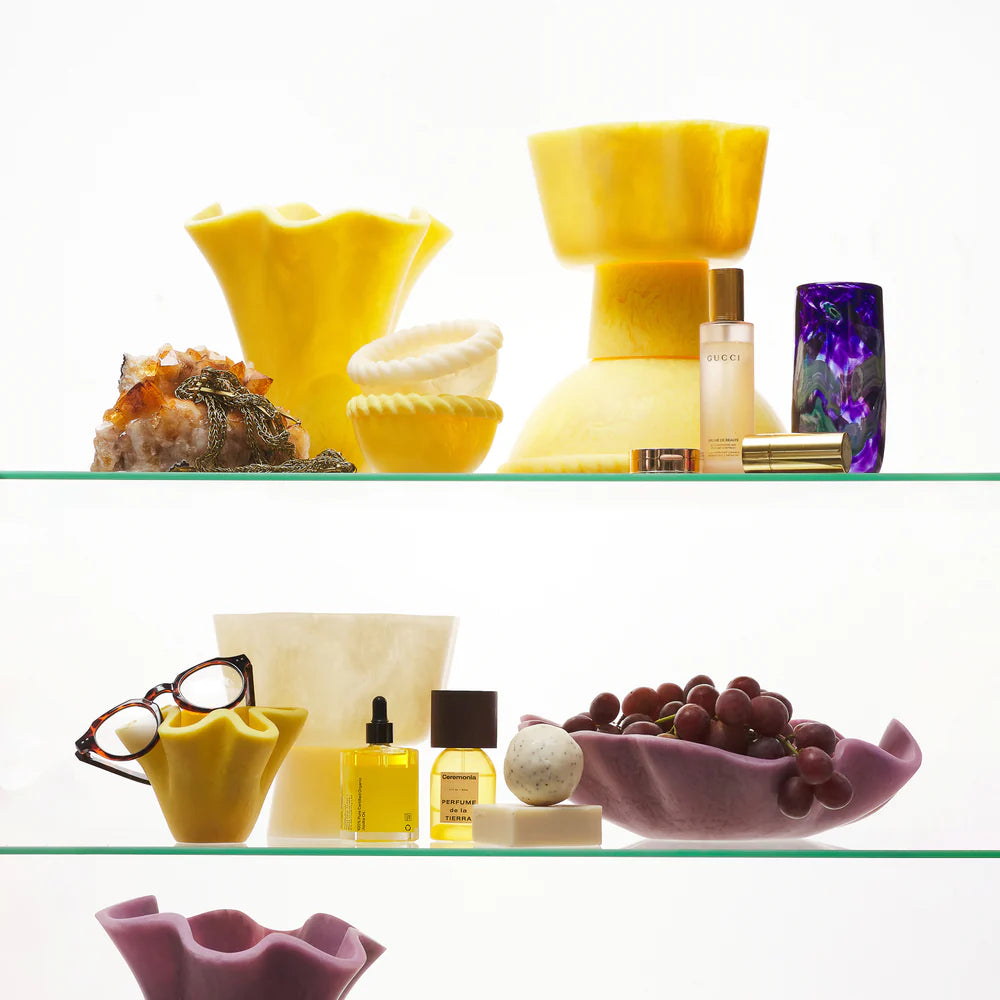 SAGE & CLARE JOY PEDESTAL BOWL: ASPEN GOLD