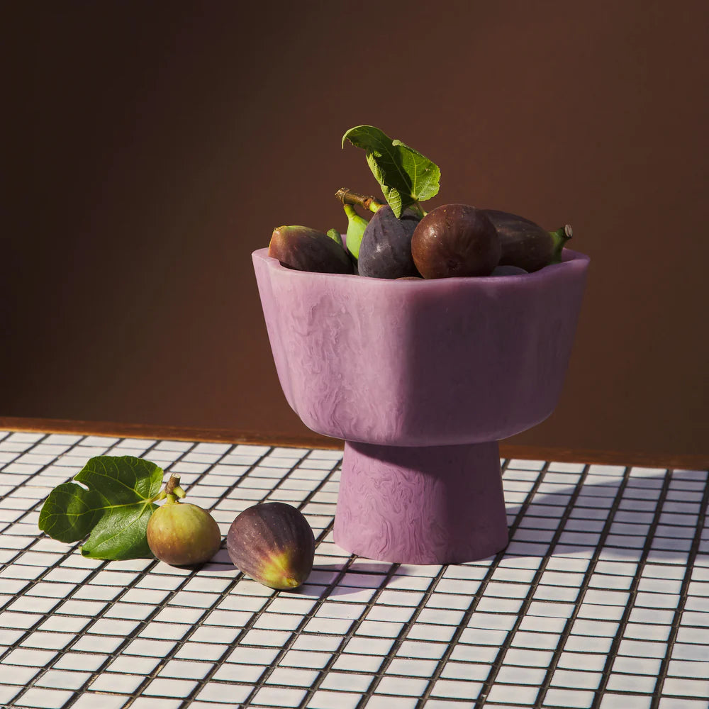SAGE & CLARE JOY PEDESTAL BOWL: ORCHID