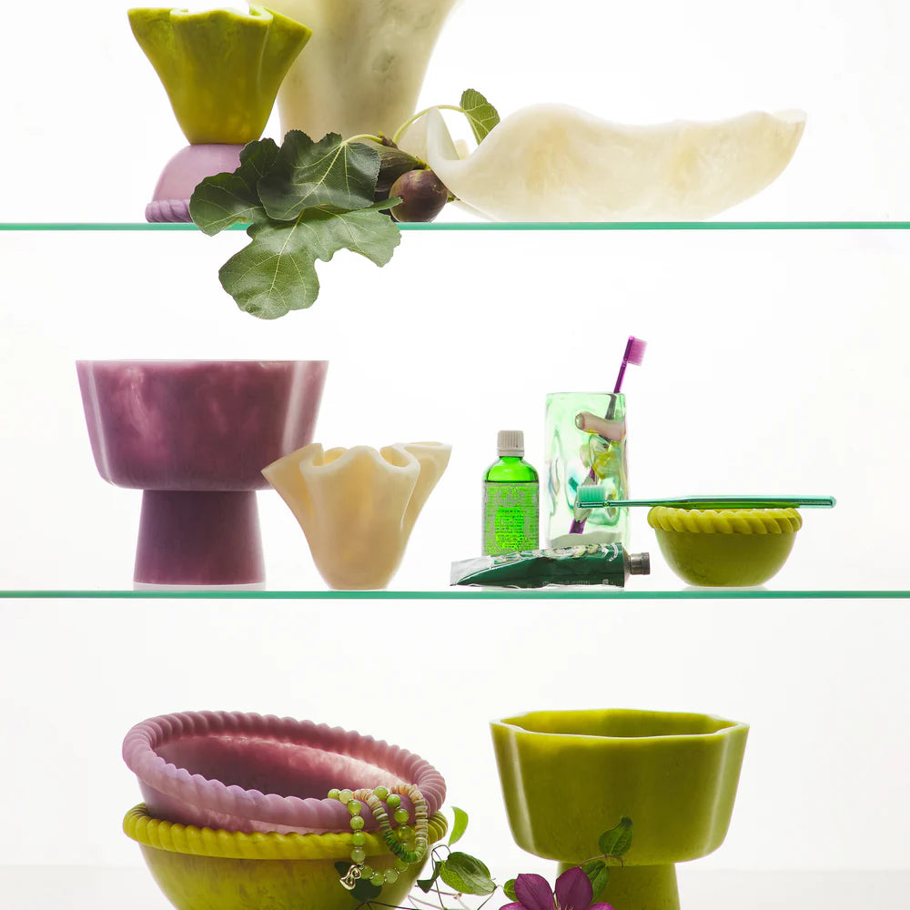 SAGE & CLARE JOY PEDESTAL BOWL: ORCHID