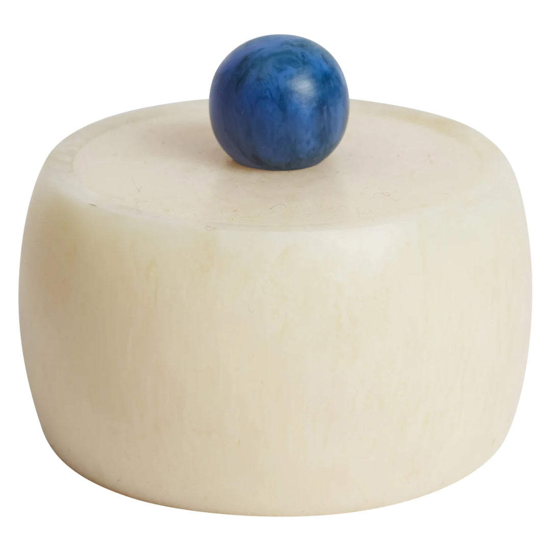 SAGE &amp; CLARE HAZEL CANISTER: PEARL / AZURE