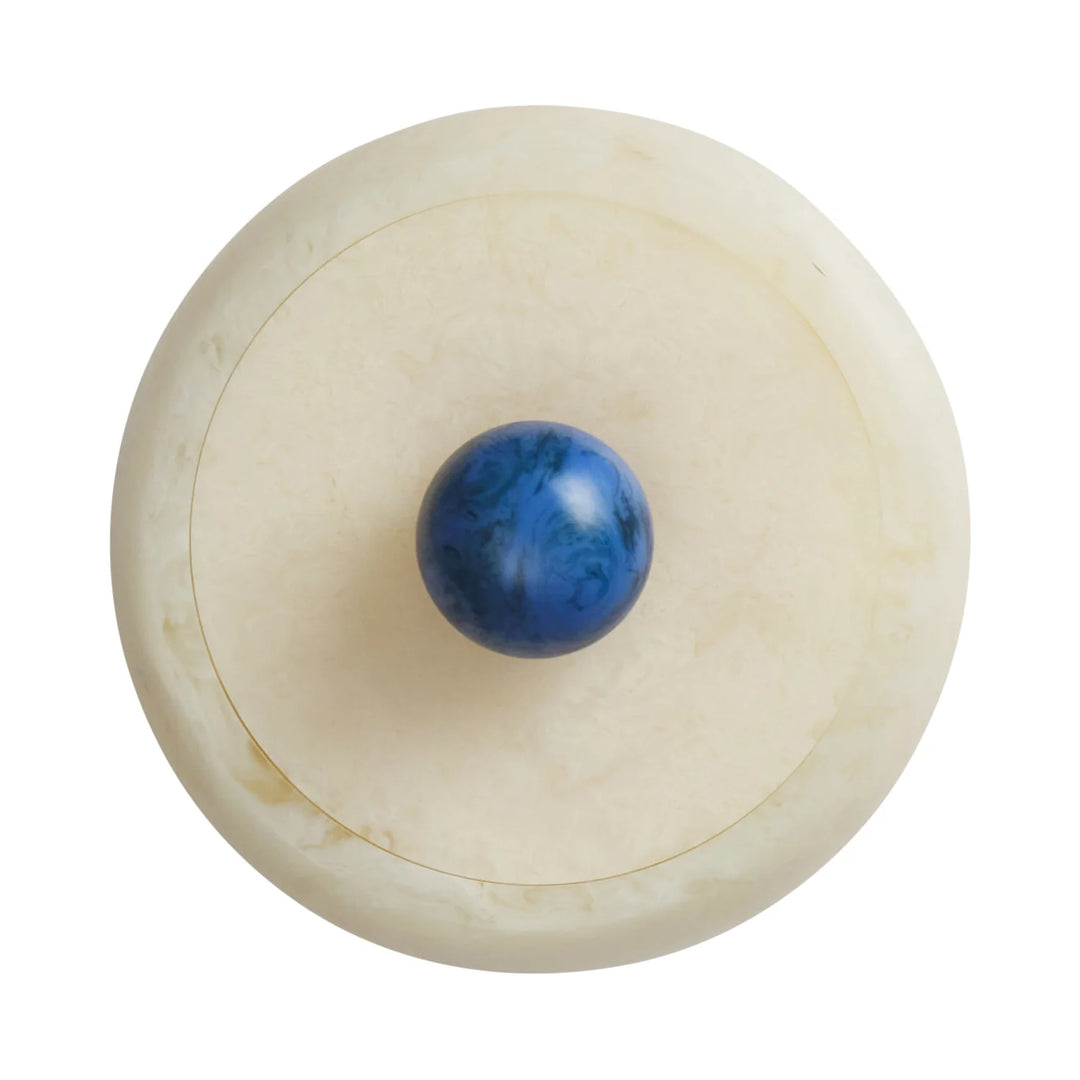 SAGE &amp; CLARE HAZEL CANISTER: PEARL / AZURE