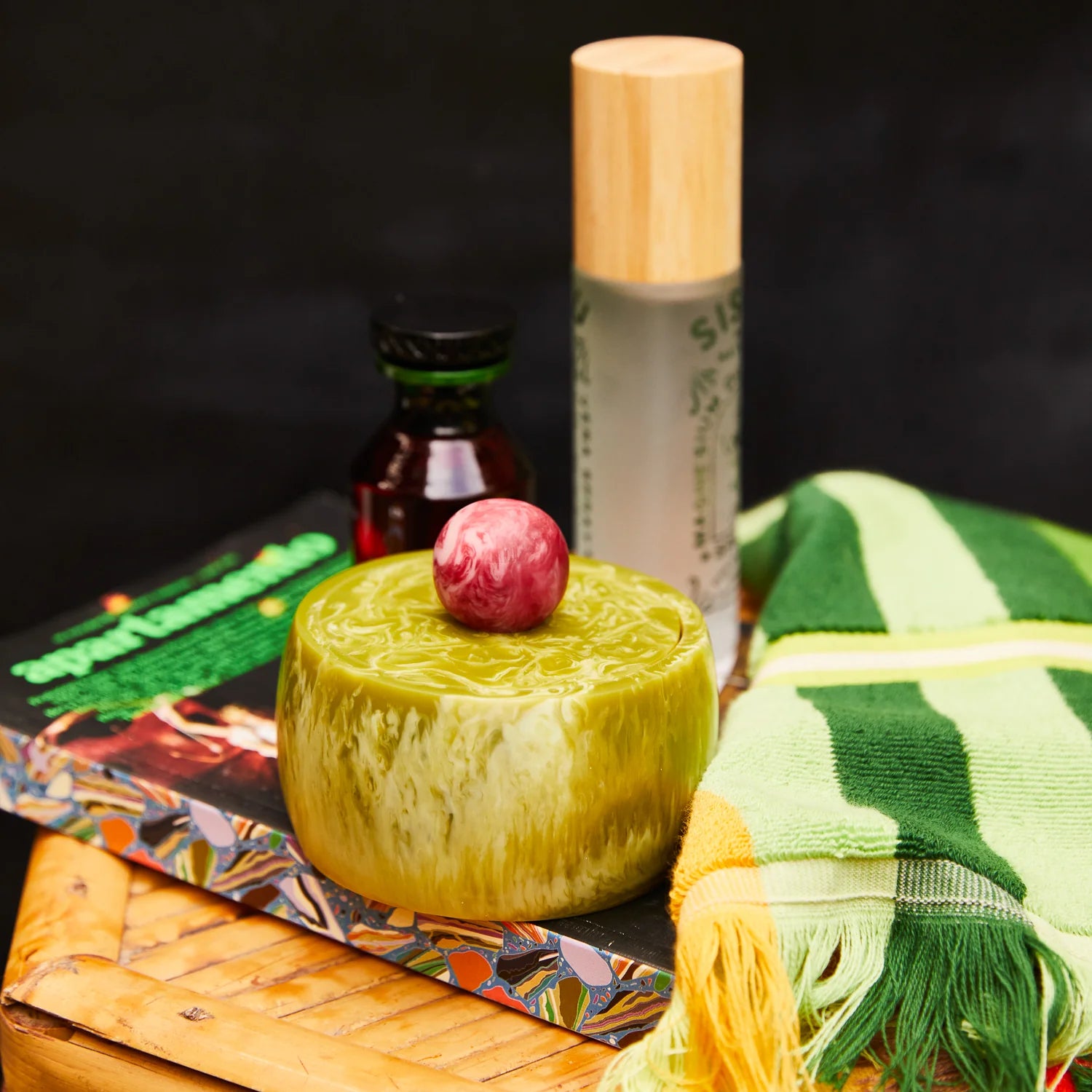 SAGE & CLARE KARINE MINI CANISTER: LA PALMA / CRIMSON