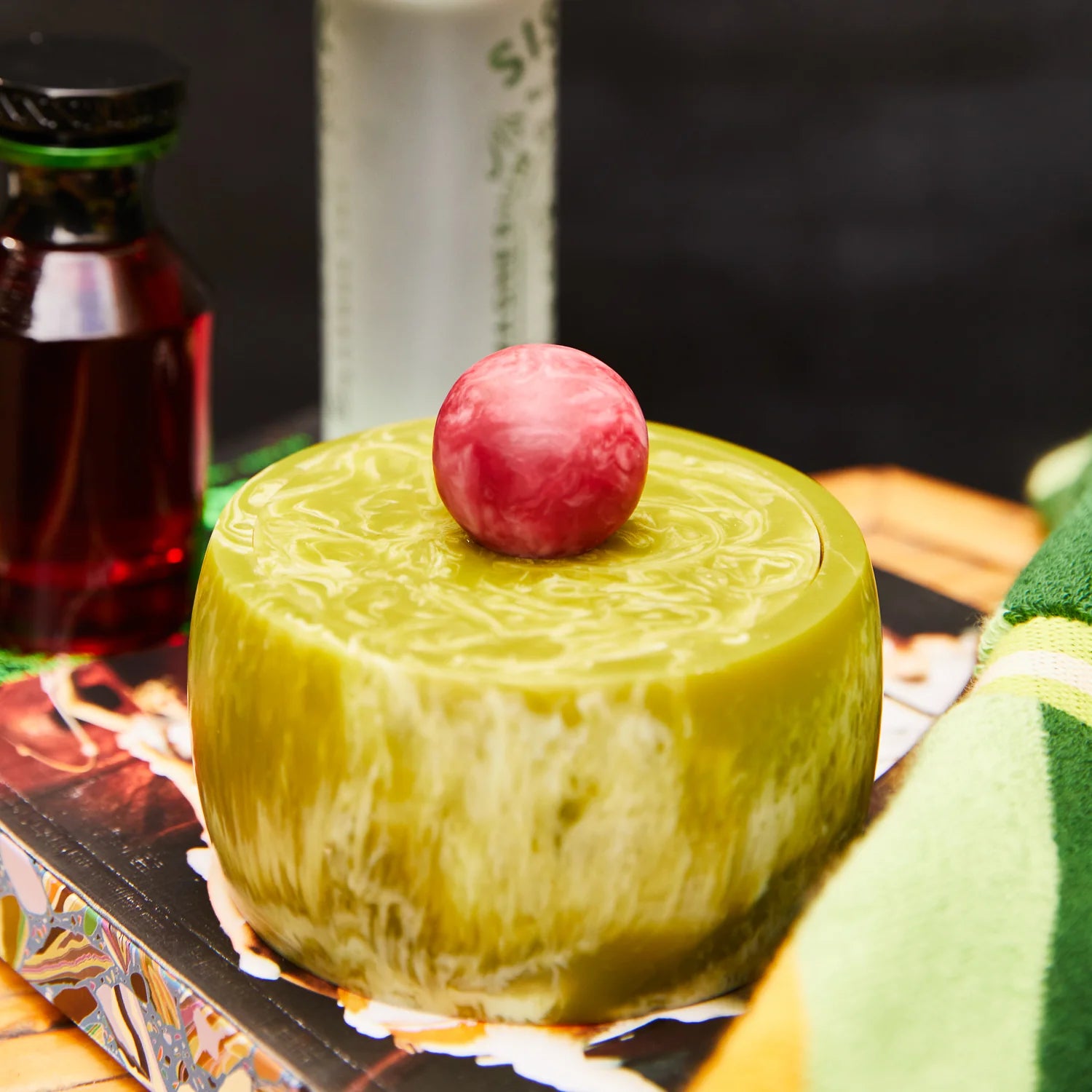 SAGE & CLARE KARINE MINI CANISTER: LA PALMA / CRIMSON