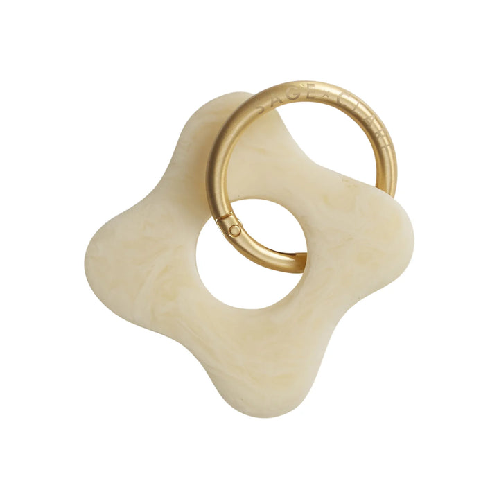 SAGE &amp; CLARE CARLA KEYRING: PEARL