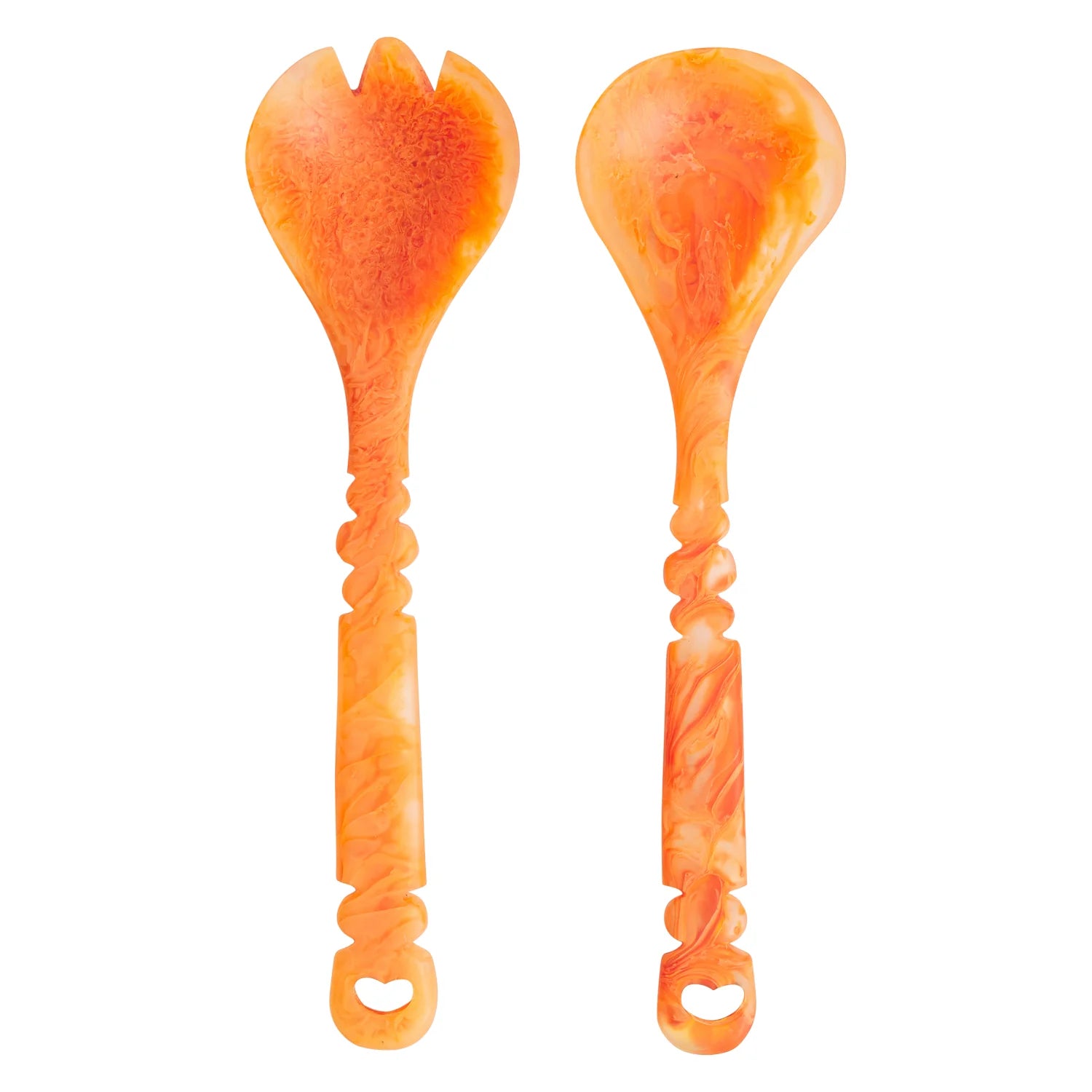 SAGE & CLARE WILKIE SALAD SERVERS: PERSIMMON