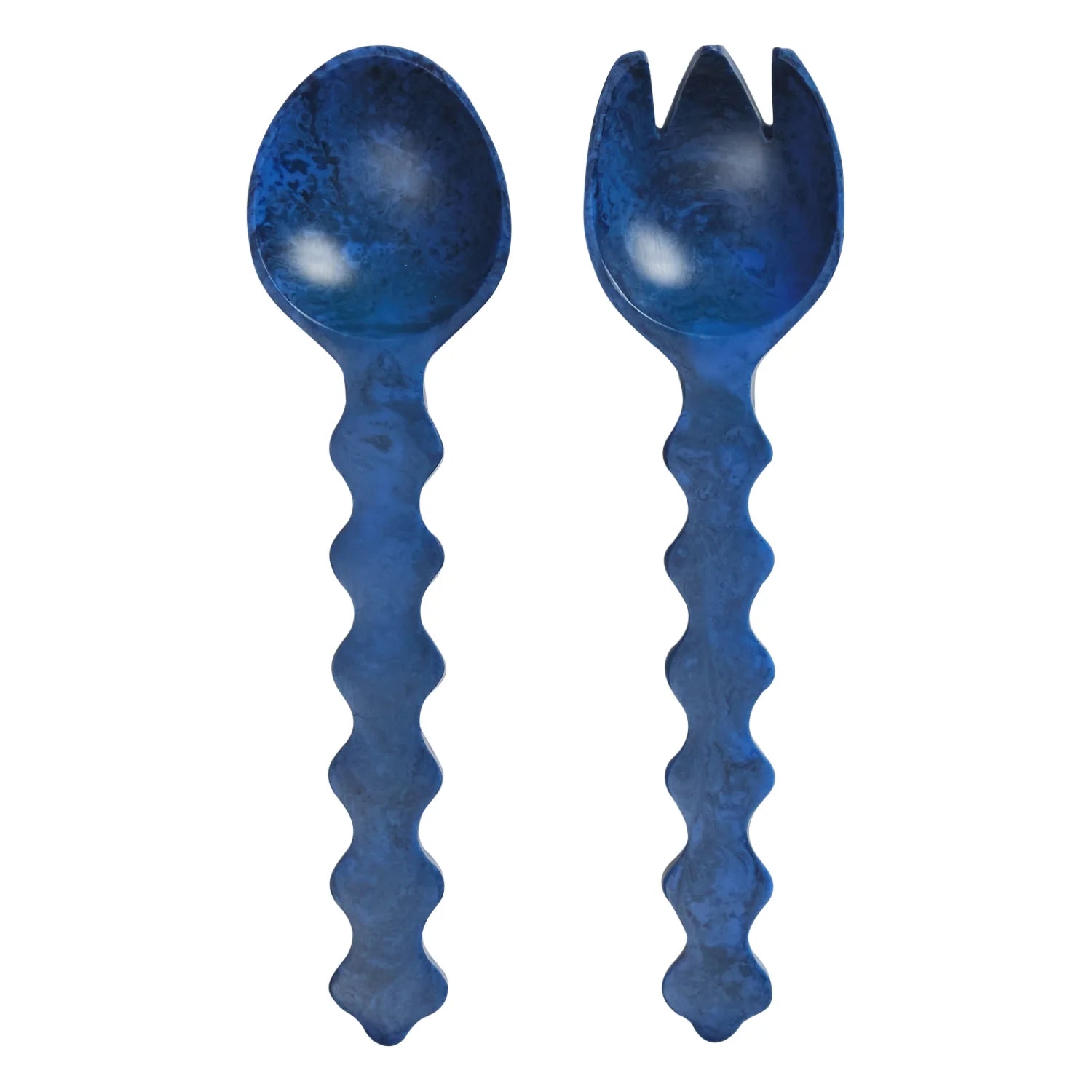 SAGE & CLARE GISELE SALAD SERVERS: AZURE