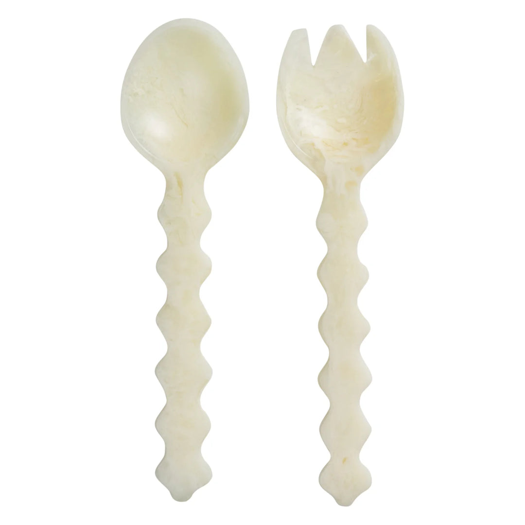SAGE &amp; CLARE GISELE SALAD SERVERS: PEARL